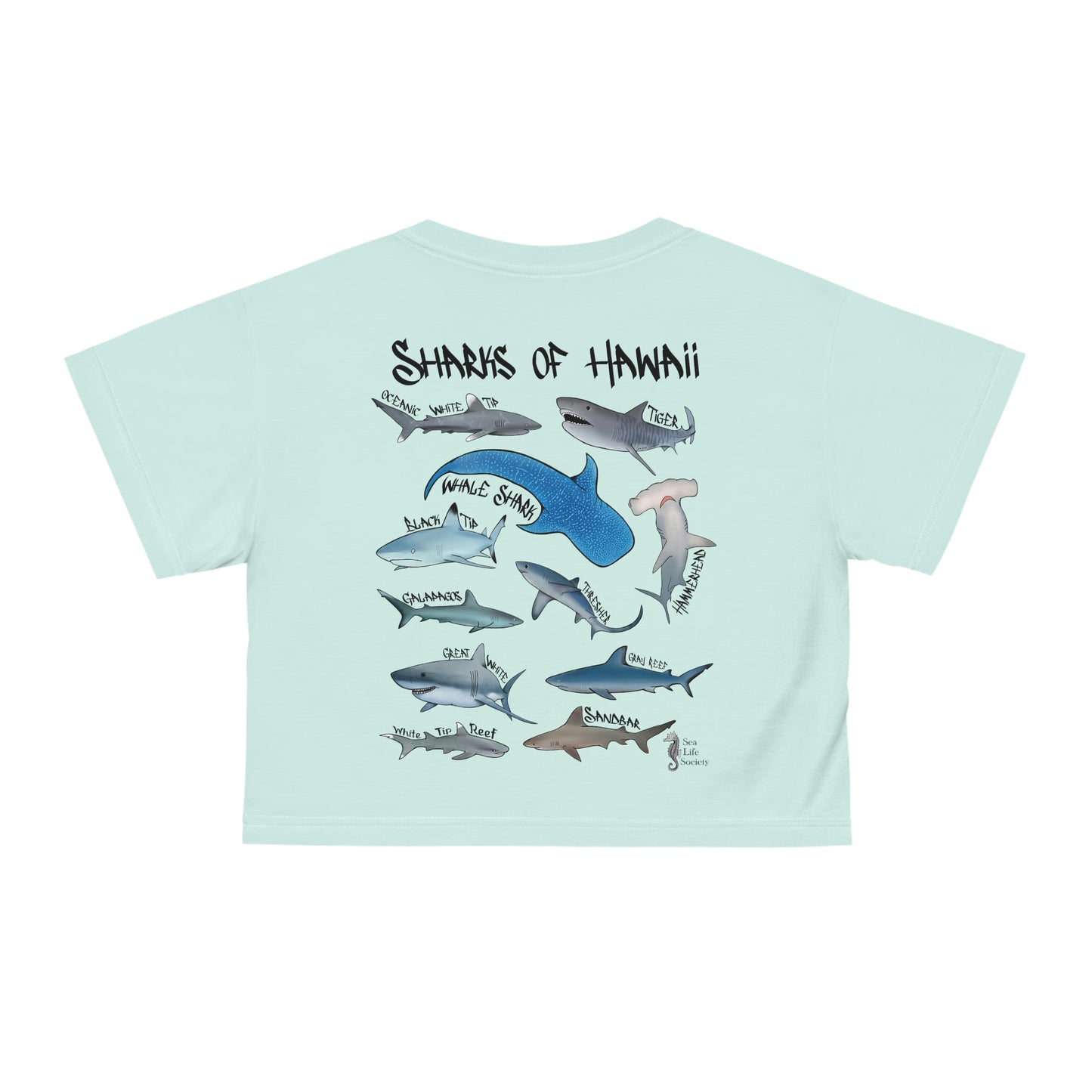 Sharks of Hawaii Crop Tee