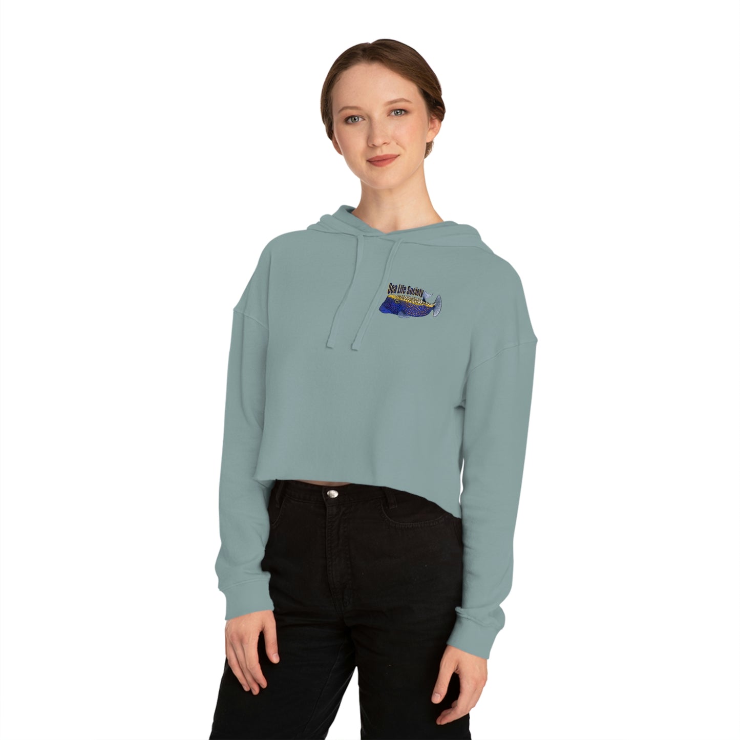 Box Fish Cropped Hooded Sweatshirt