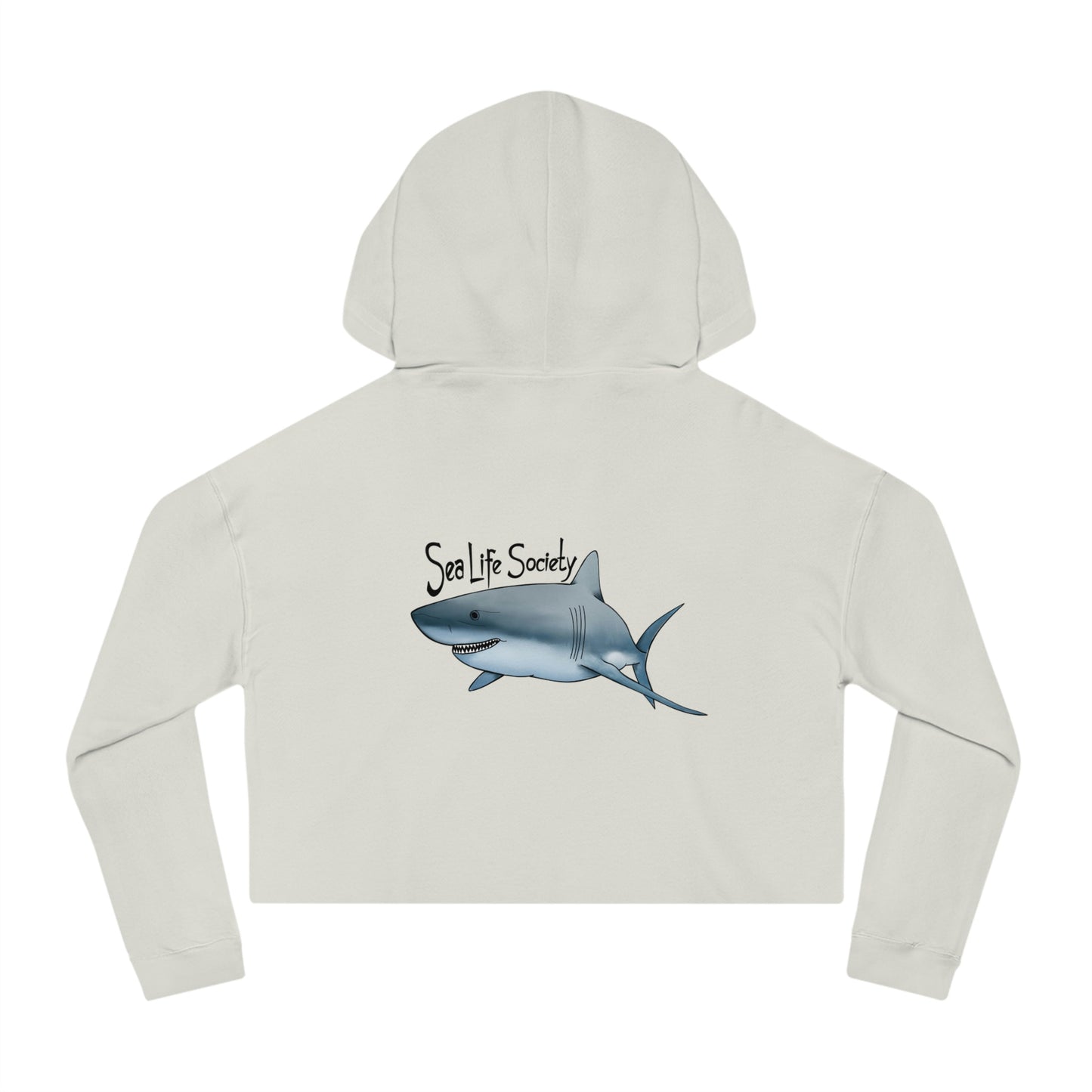 Shark Cropped Hooded Sweatshirt