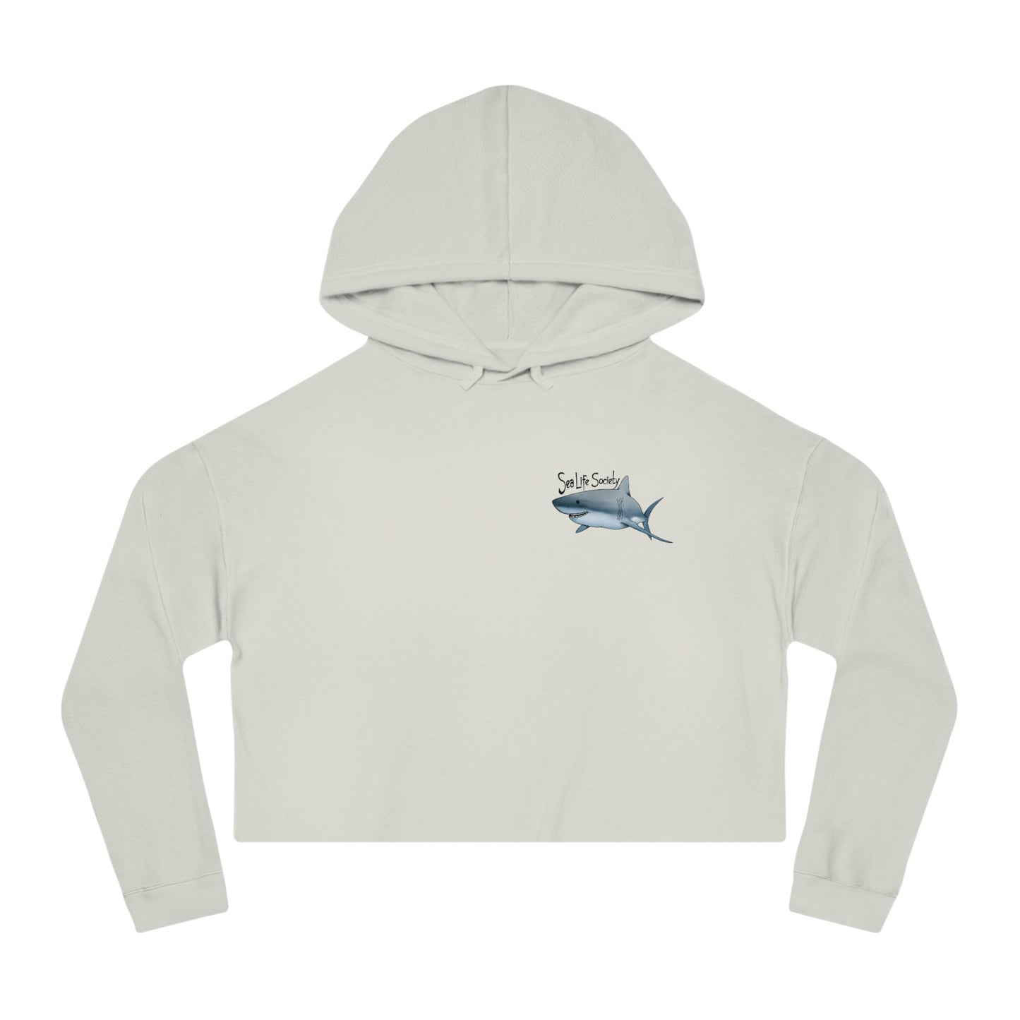 Shark Cropped Hooded Sweatshirt