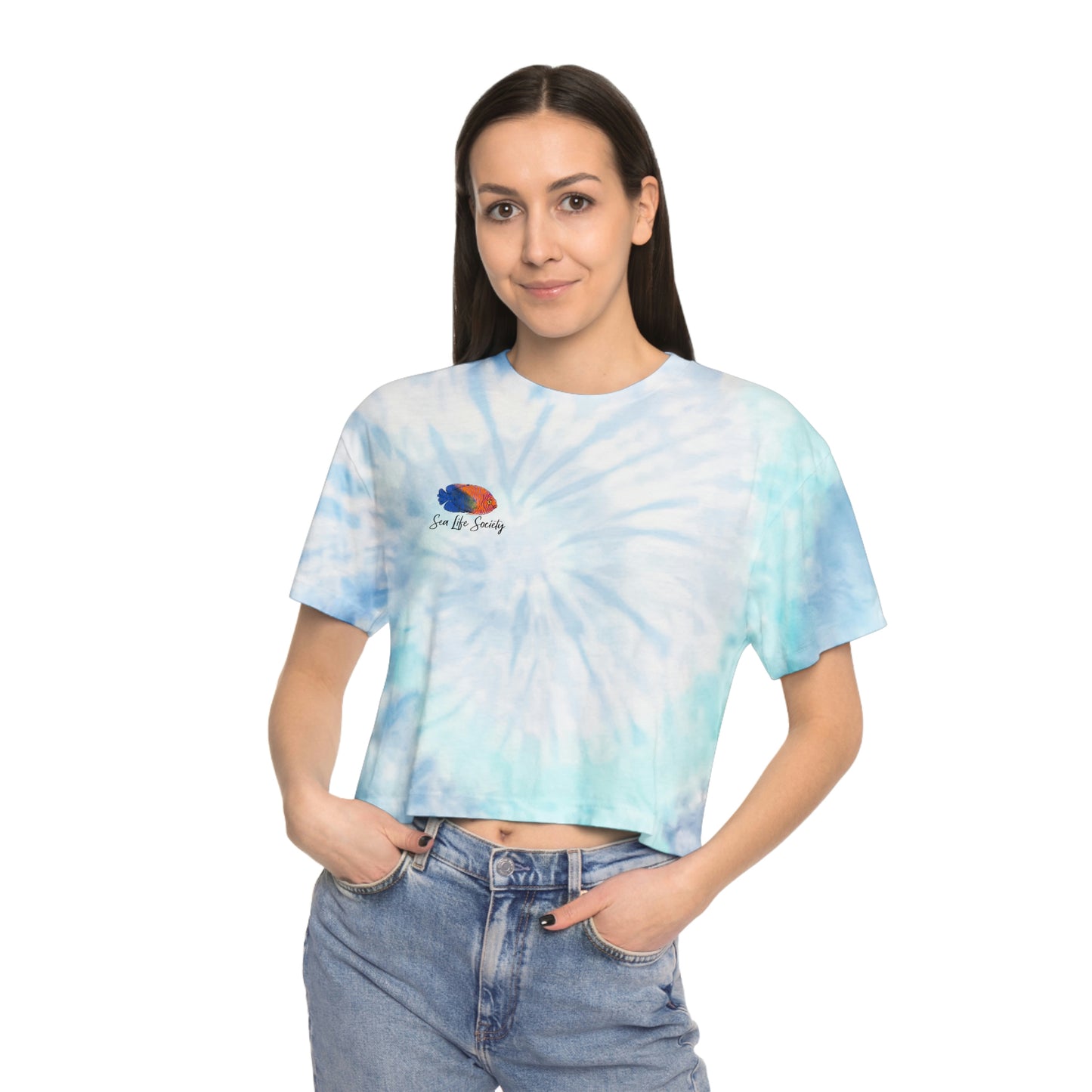 Angel Fish Tie-Dye Crop Tee